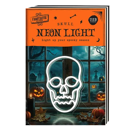 Halloween Skull Neon Light On Stand Halloween Decorations FabFinds