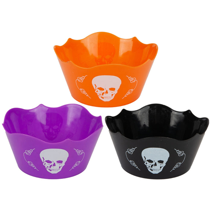 Halloween Skull Treat Bowl Assorted Colours Halloween Decorations FabFinds