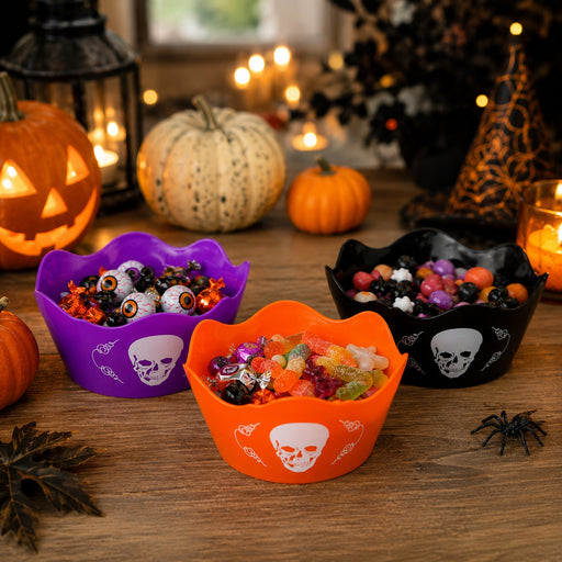 Halloween Skull Treat Bowl Assorted Colours Halloween Decorations FabFinds