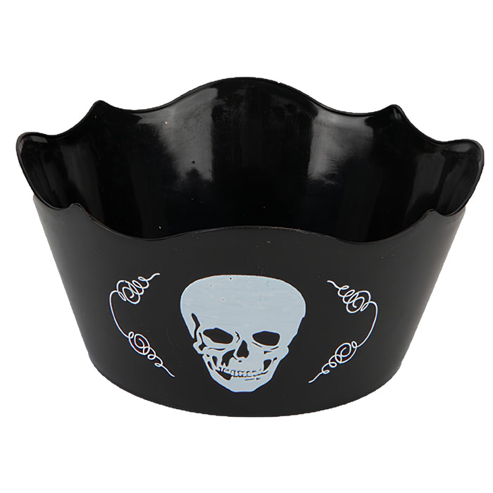 Halloween Skull Treat Bowl Assorted Colours Halloween Decorations FabFinds Black