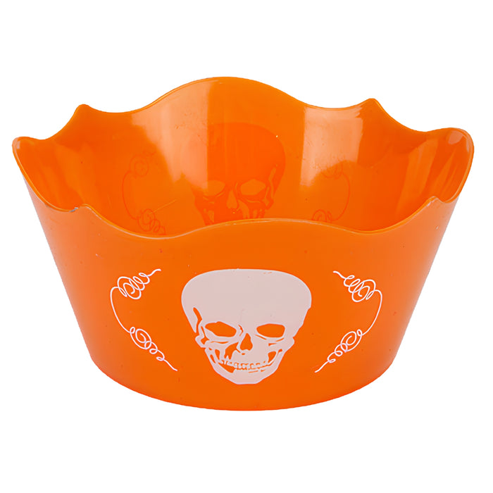 Halloween Skull Treat Bowl Assorted Colours Halloween Decorations FabFinds Orange