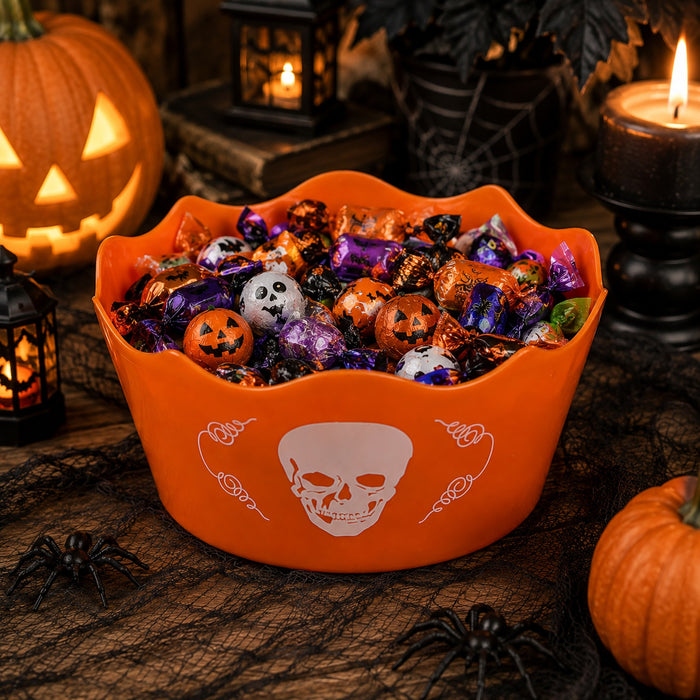 Halloween Skull Treat Bowl Assorted Colours Halloween Decorations FabFinds