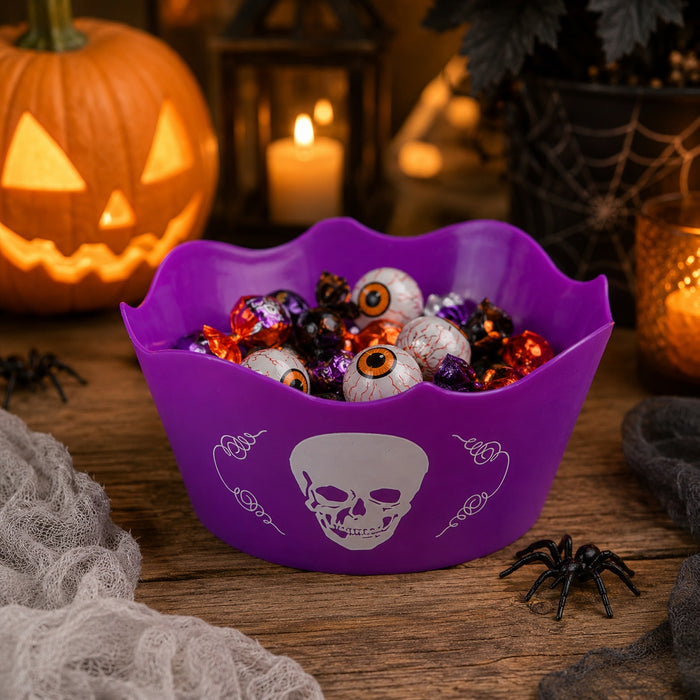 Halloween Skull Treat Bowl Assorted Colours Halloween Decorations FabFinds