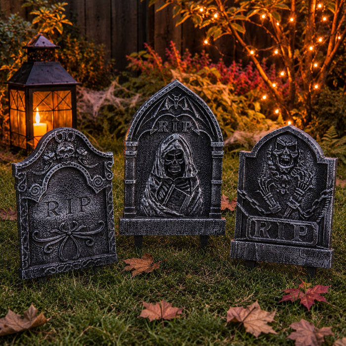 Halloween Tombstone Decoration 41cm Assorted Designs Halloween Decorations FabFinds