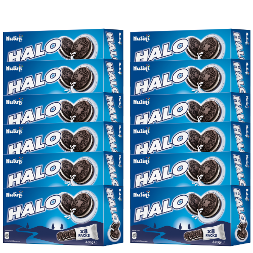 Nutini Halo Biscuits Classic Cream-Filled Biscuits 320g Assorted Packs Biscuits & Cereal Bars Nutini Pack of 12