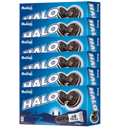 Nutini Halo Biscuits Classic Cream-Filled Biscuits 320g Assorted Packs Biscuits & Cereal Bars Nutini Pack of 6