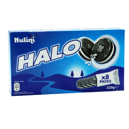 Nutini Halo Biscuits Classic Cream-Filled Biscuits 320g Assorted Packs Biscuits & Cereal Bars Nutini Pack of 1
