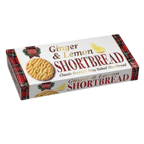 Highland Speciality Scottish Ginger & Lemon Shortbread 135g - Assorted packs Biscuits & Cereal Bars highland speciality Pack of 1