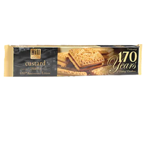 Hill Custard Creams Biscuits 150g Assorted Packs Biscuits & Cereal Bars Hill Pack of 1