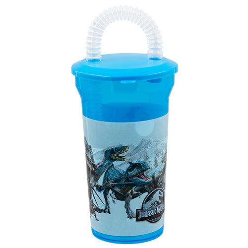 Jurassic World Blue Cup With Straw Water Bottle universal   