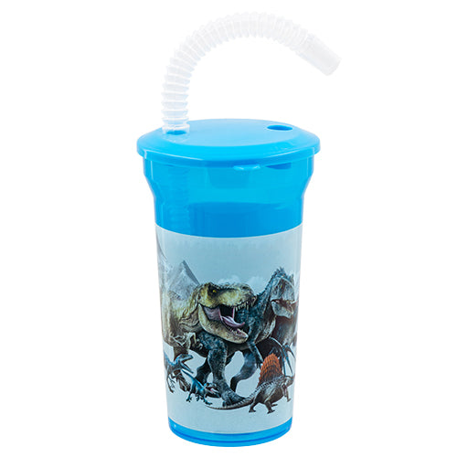 Jurassic World Blue Cup With Straw Water Bottle universal   