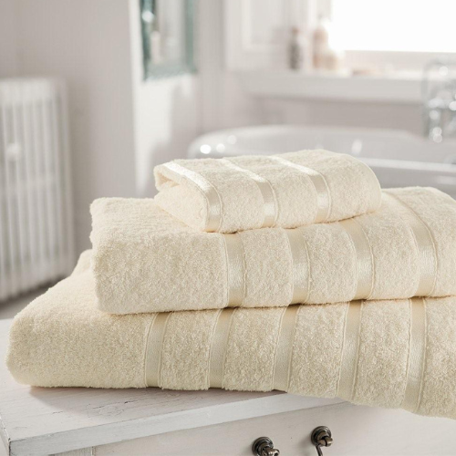 Kensington Towel Collection Soft & Absorbent Assorted Sponges, Mits & Face Cloths FabFinds Hand Towel Cream