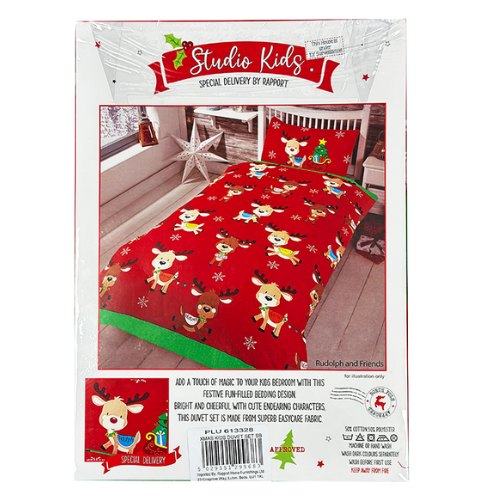 Christmas Kids Single Duvet Cover Set Assorted Designs Duvet Sets FabFinds
