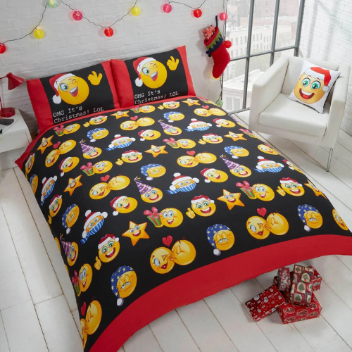 Christmas Kids Single Duvet Cover Set Assorted Designs Duvet Sets FabFinds Christmas Icon