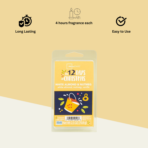 Almond & Nutmeg Scented Wax Cubes - 2.5oz CS Melts Mainstays