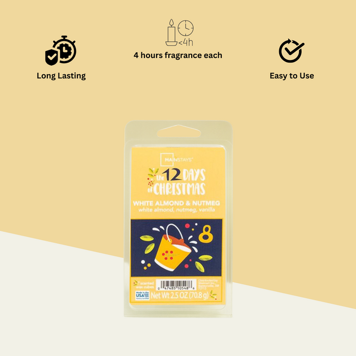 Almond & Nutmeg Scented Wax Cubes - 2.5oz CS Melts Mainstays