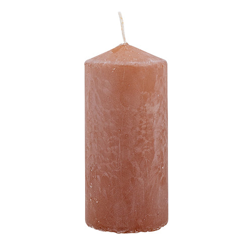 Pillar Candle 10cm Assorted Colours Candles FabFinds Brown  