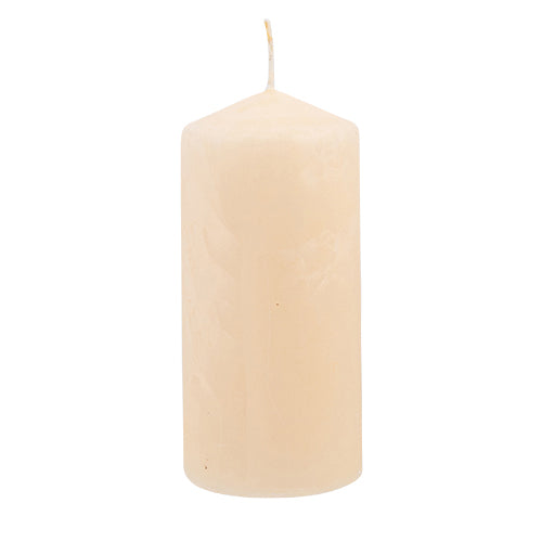Pillar Candle 10cm Assorted Colours Candles FabFinds Cream  