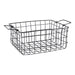 Black Wire Storage Basket with Handles 38cm Storage Baskets FabFinds   