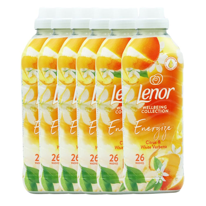 Lenor Fabric Conditioner Citrus & Verbena Laundry - Fabric Conditioner FabFinds 26 Washes Pack of 6
