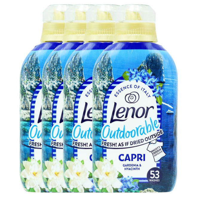 Lenor Outdoorable Capri Fabric Conditioner Laundry - Fabric Conditioner Lenor 53 Washes Pack of 4