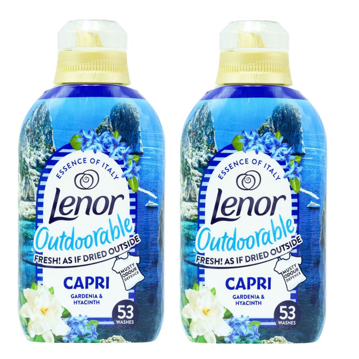 Lenor Outdoorable Capri Fabric Conditioner Laundry - Fabric Conditioner Lenor 53 Washes Pack of 2