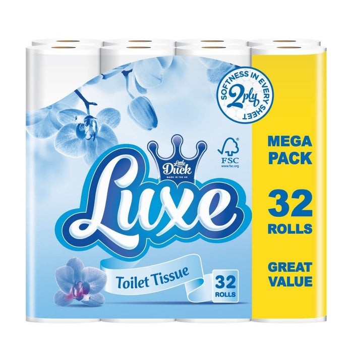 Luxe Mega 32 Pack 2-Ply Toilet Tissue Assorted Packs Toilet Roll & Wipes Little Duck Pack of 1