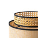 Natural Raffia Easy Fit Contrast Trim Lampshade 26cm Lighting FabFinds