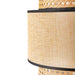 Natural Raffia Easy Fit Contrast Trim Lampshade 26cm Lighting FabFinds