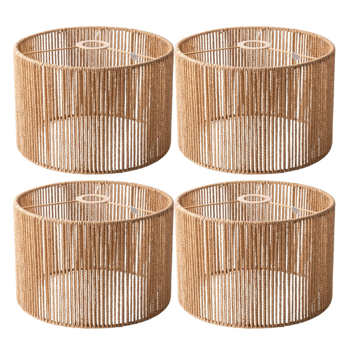 Natural Woven String Easy Fit Pendant Shade Lighting FabFinds Pack of 4