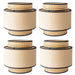 Natural Raffia Easy Fit Contrast Trim Lampshade 26cm Lighting FabFinds Pack of 4