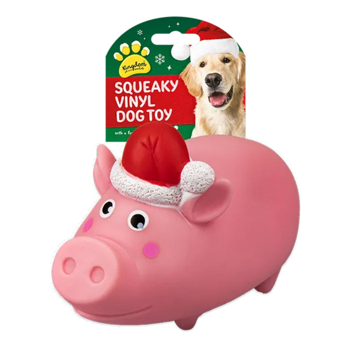 Christmas Vinyl Squeaky Dog Toy Assorted Designs