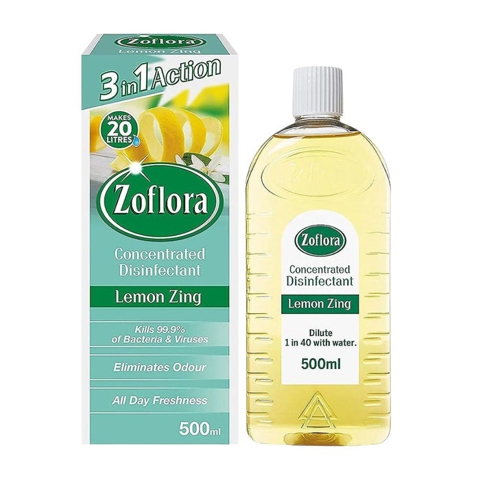 Zoflora Lemon Zing Disinfectant 500ml Assorted Packs Disinfectants Zoflora Pack of 1