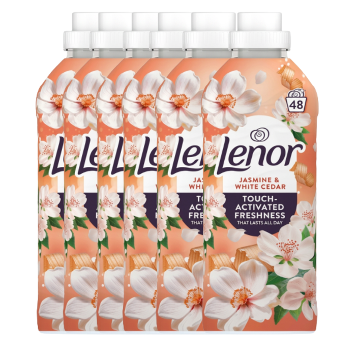 Lenor Jasmine & White Cedar Fabric Conditioner 48/29 Washes Assorted Packs Laundry - Fabric Conditioner Lenor 48 Wash Pack of 6