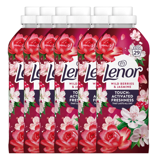 Lenor Fabric Conditioner Wild Berries & Jasmine Assorted Packs Laundry - Fabric Conditioner Lenor 29 Wash Pack of 6