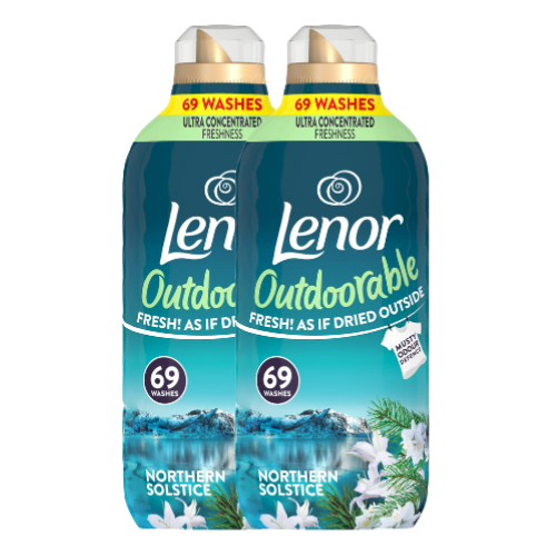 Lenor Outdoorable Fabric Conditioner Northern Solstice 966ml(69 Washes) Assorted Packs Laundry - Fabric Conditioner Lenor Pack of 2