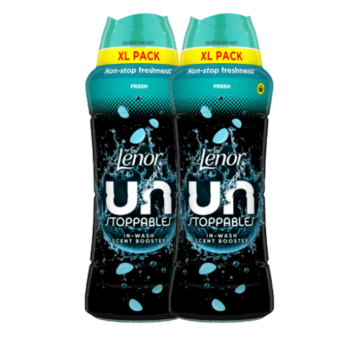 Lenor Unstoppables In-Wash Scent Booster Beads Fresh 495g Assorted Packs Laundry - Scent Boosters & Sheets Lenor Pack of 2