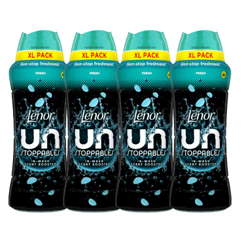 Lenor Unstoppables In-Wash Scent Booster Beads Fresh 495g Assorted Packs Laundry - Scent Boosters & Sheets Lenor Pack of 4