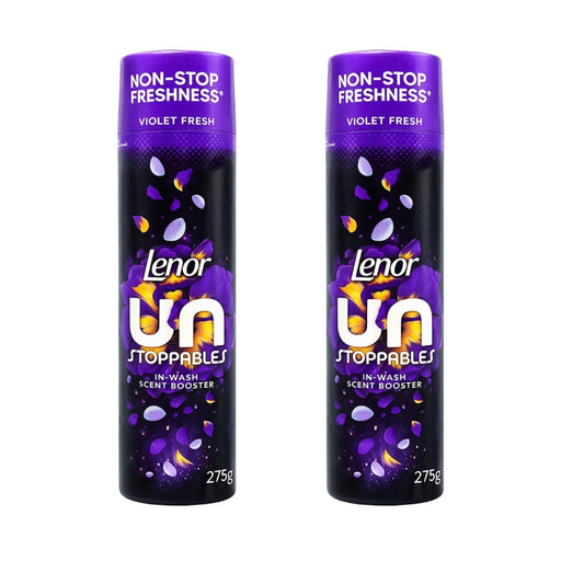 Lenor Unstoppables Scent Beads Violet Fresh 275g Assorted Packs Laundry Scent Booster Lenor Pack of 2