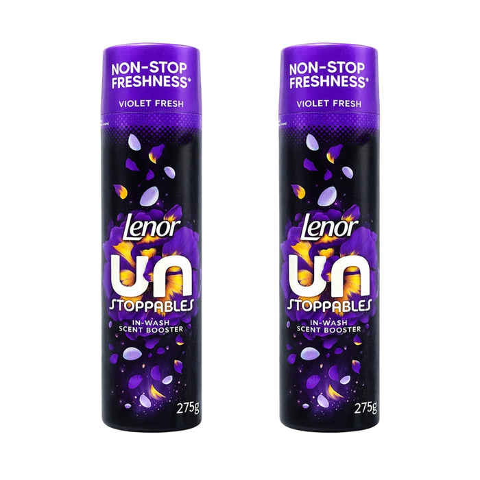 Lenor Unstoppables Scent Beads Violet Fresh 275g Assorted Packs Laundry Scent Booster Lenor Pack of 2