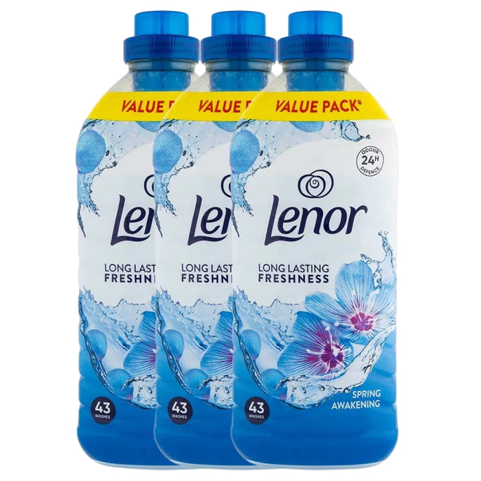 Lenor Spring Awakening Fabric Conditioner Assorted Washes Laundry - Fabric Conditioner Lenor 43 Washes Pack of 3