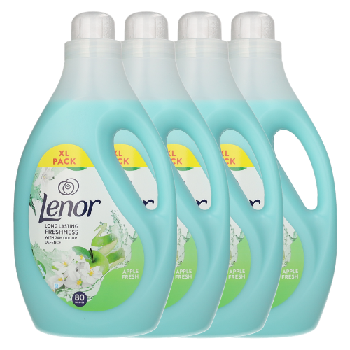 Lenor Fabric Conditioner Apple Fresh 80 Washes Assorted Packs Laundry - Fabric Conditioner Lenor Pack of 4