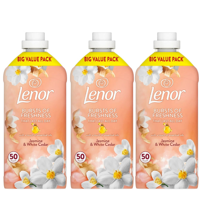 Lenor Jasmine & White Cedar Fabric Conditioner Washes  Assorted Packs