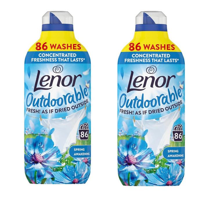 Lenor Outdoorable Spring Awakening Fabric Conditioner Assorted pack Laundry - Scent Boosters & Sheets Lenor 86 Pack of 2