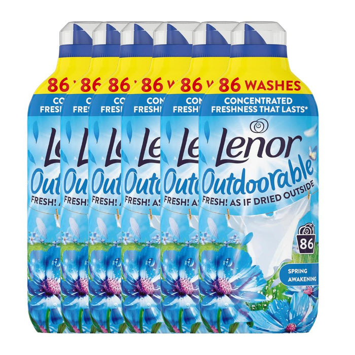 Lenor Outdoorable Spring Awakening Fabric Conditioner Assorted pack Laundry - Scent Boosters & Sheets Lenor 86 Pack of 8