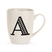 Black and White Initial Hugga Mug Assorted Letters 11cm Mugs FabFinds A
