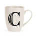 Black and White Initial Hugga Mug Assorted Letters 11cm Mugs FabFinds C