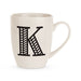 Black and White Initial Hugga Mug Assorted Letters 11cm Mugs FabFinds K