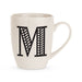 Black and White Initial Hugga Mug Assorted Letters 11cm Mugs FabFinds M