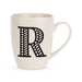 Black and White Initial Hugga Mug Assorted Letters 11cm Mugs FabFinds R